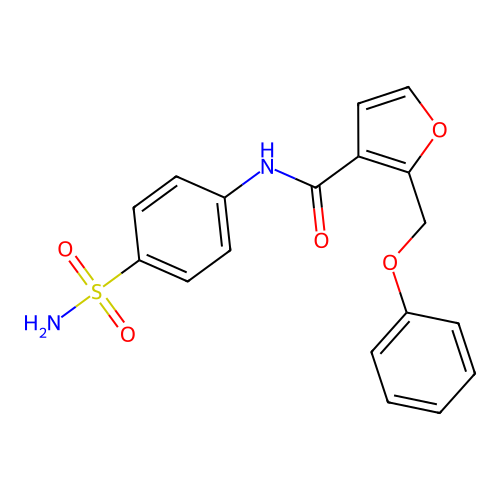 2-(phenoxymethyl)-N-(4-sulfamoylphenyl)furan-3-carboxamide structure