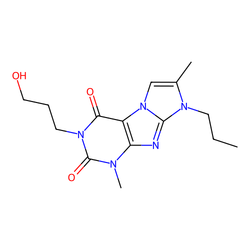 2-(3-Hydroxypropyl)-4,7-dimethyl-6-propylpurino[7,8-a]imidazole-1,3-dione structure