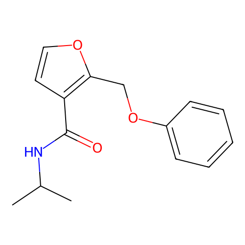 2-(phenoxymethyl)-N-(propan-2-yl)furan-3-carboxamide structure