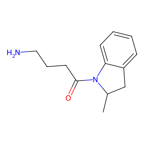 4-Amino-1-(2-methyl-2,3-dihydro-indol-1-yl)-butan-1-one structure
