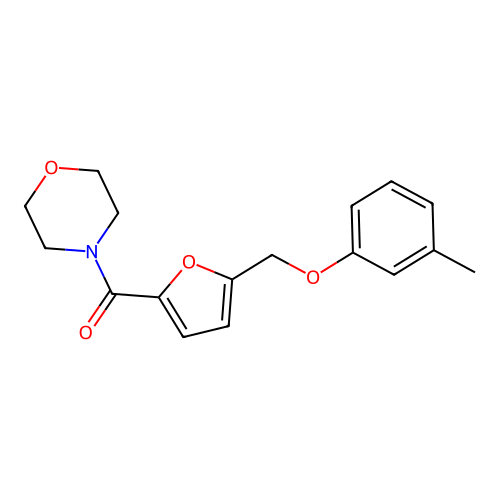 Morpholin-4-yl-(5-m-tolyloxymethyl-furan-2-yl)-methanone structure
