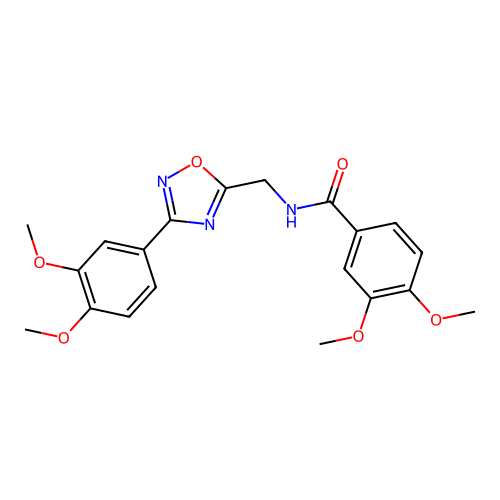 N-[[3-(3,4-dimethoxyphenyl)-1,2,4-oxadiazol-5-yl]methyl]-3,4-dimethoxybenzamide structure