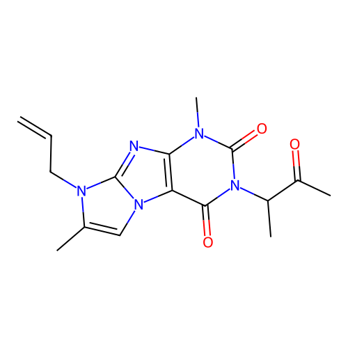 4,7-Dimethyl-2-(3-oxobutan-2-yl)-6-prop-2-enylpurino[7,8-a]imidazole-1,3-dione structure