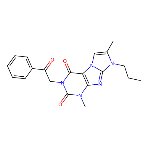 4,7-Dimethyl-2-phenacyl-6-propylpurino[7,8-a]imidazole-1,3-dione structure