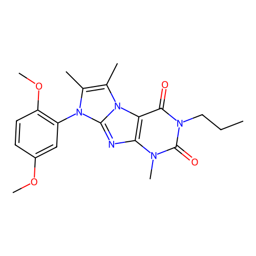 6-(2,5-Dimethoxyphenyl)-4,7,8-trimethyl-2-propylpurino[7,8-a]imidazole-1,3-dione structure