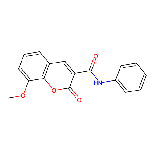 8-methoxy-2-oxo-N-phenyl-2H-chromene-3-carboxamide structure