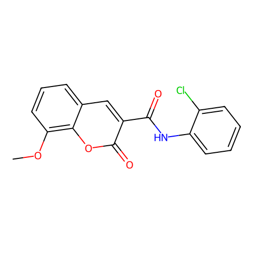 N-(2-chlorophenyl)-8-methoxy-2-oxo-2H-chromene-3-carboxamide structure