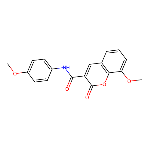 8-methoxy-N-(4-methoxyphenyl)-2-oxo-2H-chromene-3-carboxamide structure