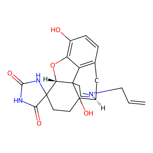 Naloxone-6-spirohydantoin structure