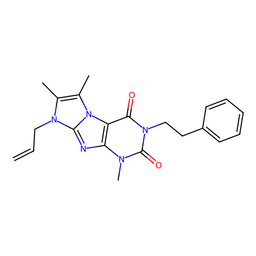 4,7,8-Trimethyl-2-(2-phenylethyl)-6-prop-2-enylpurino[7,8-a]imidazole-1,3-dione structure
