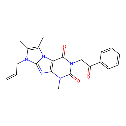 4,7,8-Trimethyl-2-phenacyl-6-prop-2-enylpurino[7,8-a]imidazole-1,3-dione structure