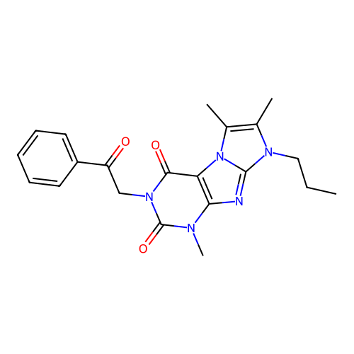 4,7,8-Trimethyl-2-phenacyl-6-propylpurino[7,8-a]imidazole-1,3-dione structure