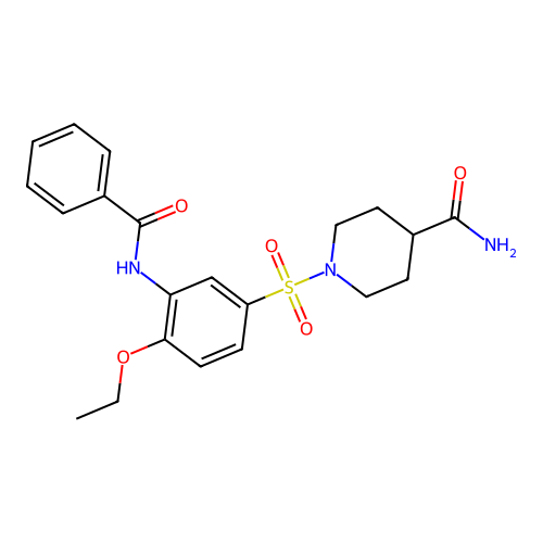 1-(3-Benzamido-4-ethoxyphenyl)sulfonylpiperidine-4-carboxamide structure
