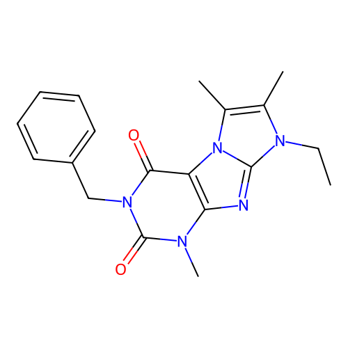 2-Benzyl-6-ethyl-4,7,8-trimethylpurino[7,8-a]imidazole-1,3-dione structure