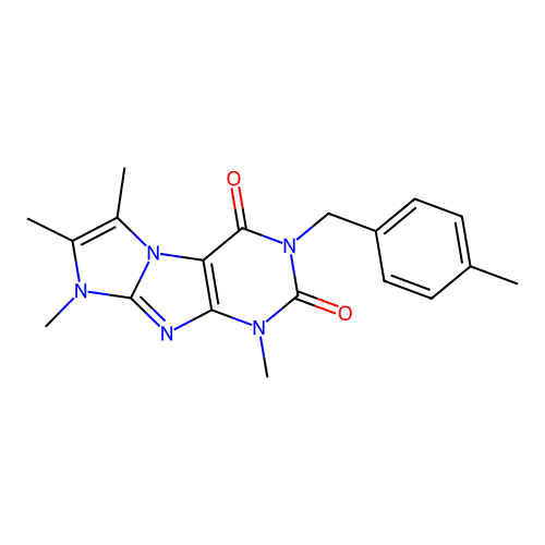 4,6,7,8-Tetramethyl-2-[(4-methylphenyl)methyl]purino[7,8-a]imidazole-1,3-dione structure