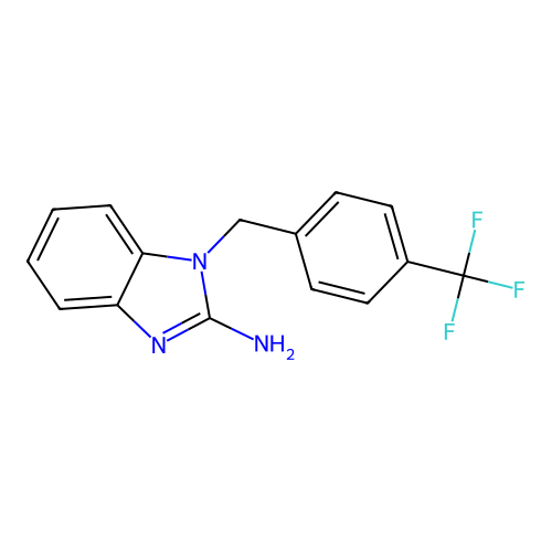 1-[4-(trifluoromethyl)benzyl]-1H-benzimidazol-2-ylamine structure