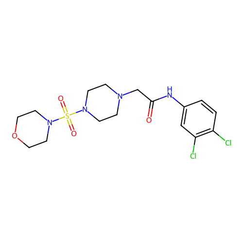 N-(3,4-Dichloro-phenyl)-2-[4-(morpholine-4-sulfonyl)-piperazin-1-yl]-acetamide structure