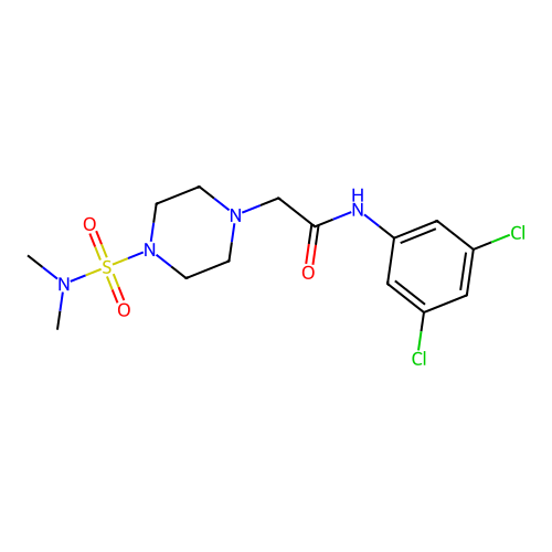 N-(3,5-dichlorophenyl)-2-[4-(dimethylsulfamoyl)piperazin-1-yl]acetamide structure