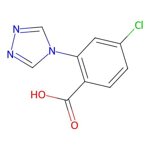 4-chloro-2-(4H-1,2,4-triazol-4-yl)benzoic acid structure