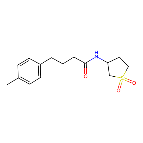 N-(1,1-dioxothiolan-3-yl)-4-(4-methylphenyl)butanamide structure