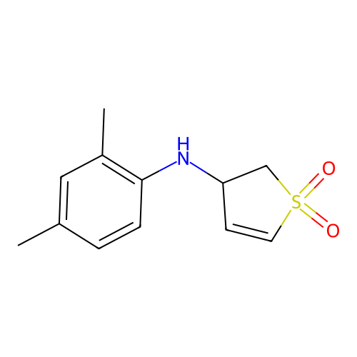 N-(2,4-dimethylphenyl)-1,1-dioxo-2,3-dihydrothiophen-3-amine structure