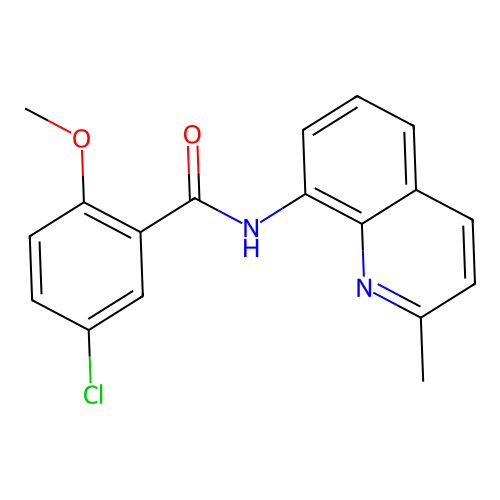 5-chloro-2-methoxy-N-(2-methylquinolin-8-yl)benzamide structure