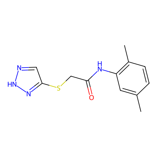 2-(1H-1,2,3-triazol-5-ylthio)-N-(2,5-dimethylphenyl)acetamide structure