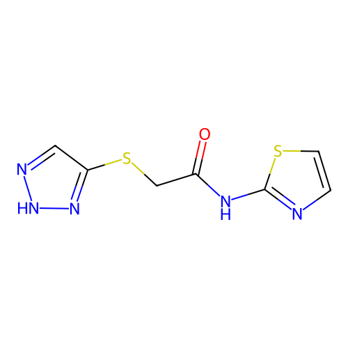 N-(1,3-thiazol-2-yl)-2-(1H-1,2,3-triazol-5-ylsulfanyl)acetamide structure