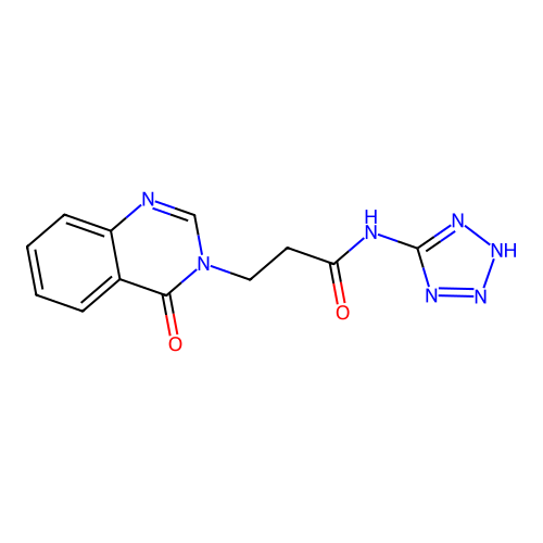 3-(4-oxo-3(4H)-quinazolinyl)-N-(1H-tetraazol-5-yl)propanamide structure