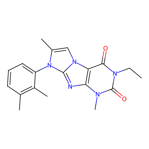 6-(2,3-Dimethylphenyl)-2-ethyl-4,7-dimethylpurino[7,8-a]imidazole-1,3-dione structure