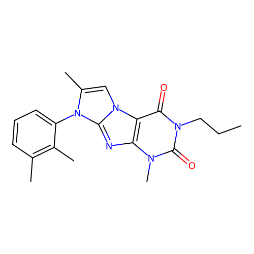 6-(2,3-Dimethylphenyl)-4,7-dimethyl-2-propylpurino[7,8-a]imidazole-1,3-dione structure