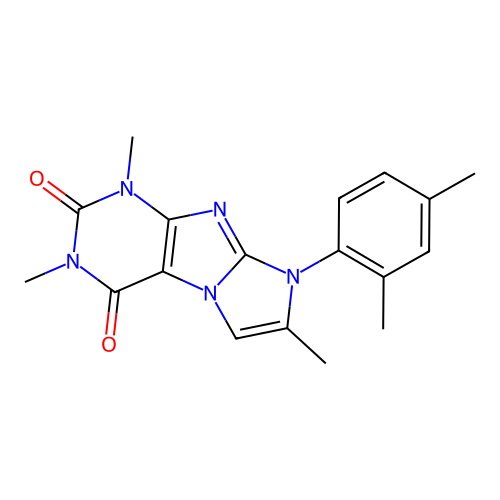 6-(2,4-Dimethylphenyl)-2,4,7-trimethylpurino[7,8-a]imidazole-1,3-dione structure