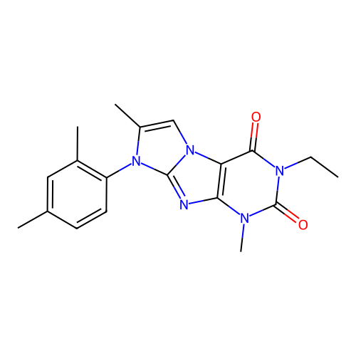 6-(2,4-Dimethylphenyl)-2-ethyl-4,7-dimethylpurino[7,8-a]imidazole-1,3-dione structure
