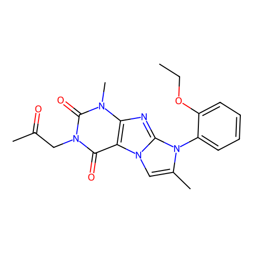 6-(2-Ethoxyphenyl)-4,7-dimethyl-2-(2-oxopropyl)purino[7,8-a]imidazole-1,3-dione structure
