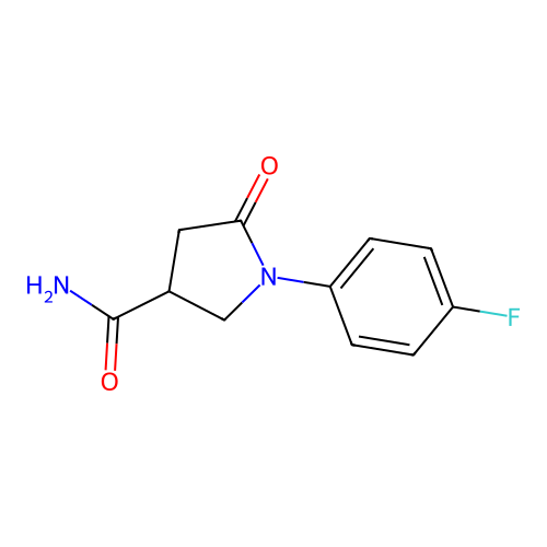 1-(4-Fluorophenyl)-5-oxopyrrolidine-3-carboxamide structure
