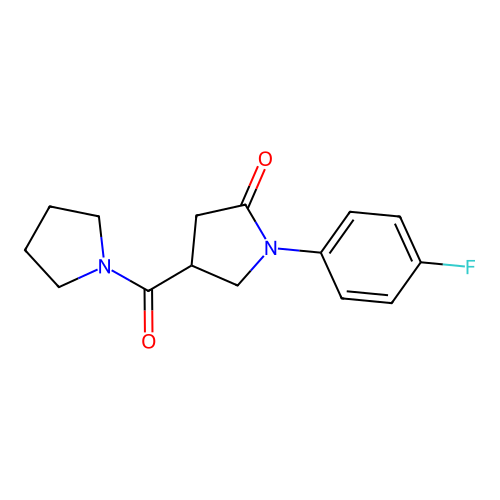 1-(4-Fluorophenyl)-4-(pyrrolidinylcarbonyl)pyrrolidin-2-one structure