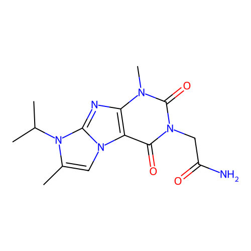 2-(4,7-Dimethyl-1,3-dioxo-6-propan-2-ylpurino[7,8-a]imidazol-2-yl)acetamide structure