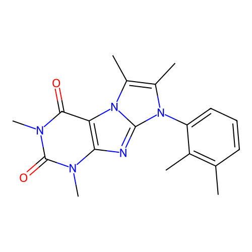 6-(2,3-Dimethylphenyl)-2,4,7,8-tetramethylpurino[7,8-a]imidazole-1,3-dione structure