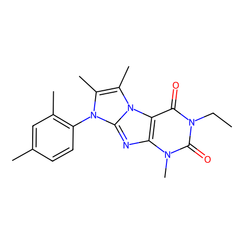 6-(2,4-Dimethylphenyl)-2-ethyl-4,7,8-trimethylpurino[7,8-a]imidazole-1,3-dione structure