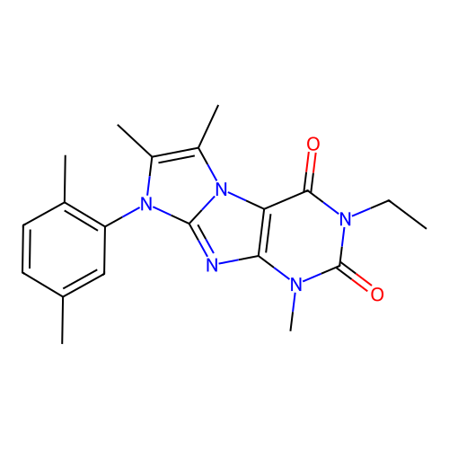 6-(2,5-Dimethylphenyl)-2-ethyl-4,7,8-trimethylpurino[7,8-a]imidazole-1,3-dione structure
