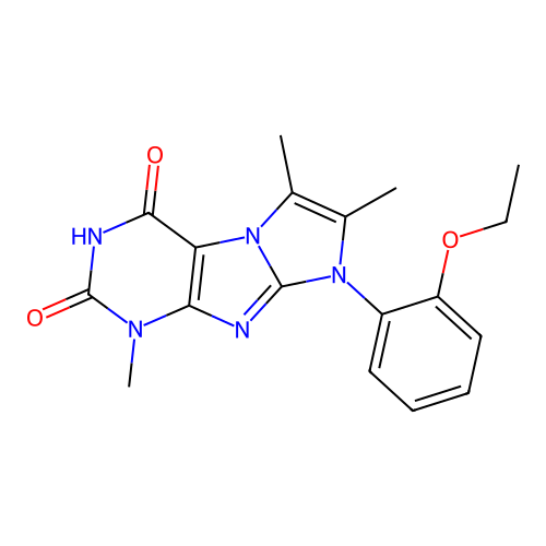 8-(2-ethoxyphenyl)-1,6,7-trimethyl-1H-imidazo[2,1-f]purine-2,4(3H,8H)-dione structure