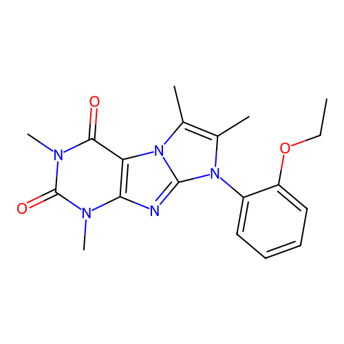 6-(2-Ethoxyphenyl)-2,4,7,8-tetramethylpurino[7,8-a]imidazole-1,3-dione structure