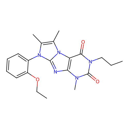 6-(2-Ethoxyphenyl)-4,7,8-trimethyl-2-propylpurino[7,8-a]imidazole-1,3-dione structure
