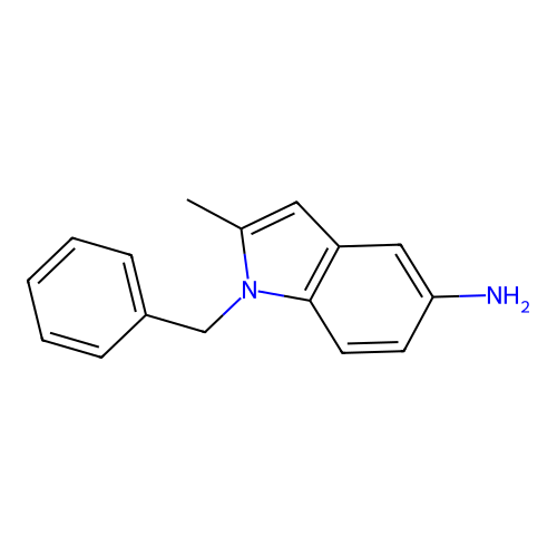 1-Benzyl-2-methyl-1H-indol-5-ylamine structure