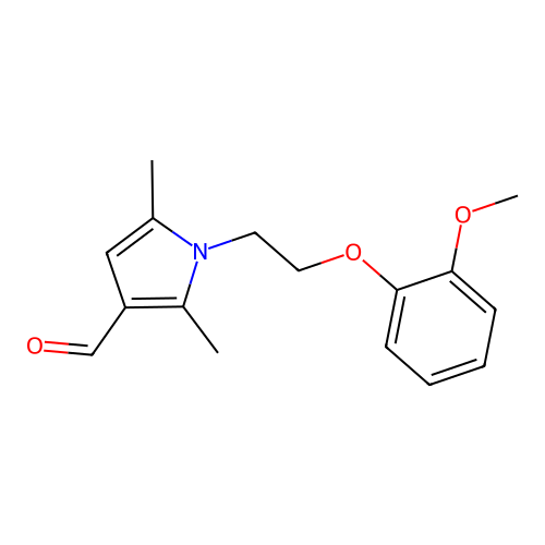 1-[2-(2-Methoxy-phenoxy)-ethyl]-2,5-dimethyl-1H-pyrrole-3-carbaldehyde structure