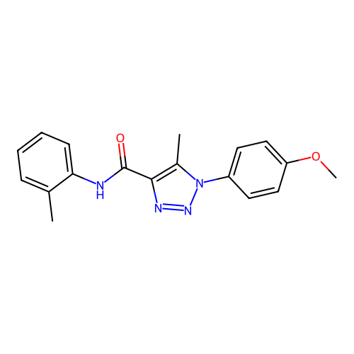 1-(4-methoxyphenyl)-5-methyl-N-(2-methylphenyl)triazole-4-carboxamide structure