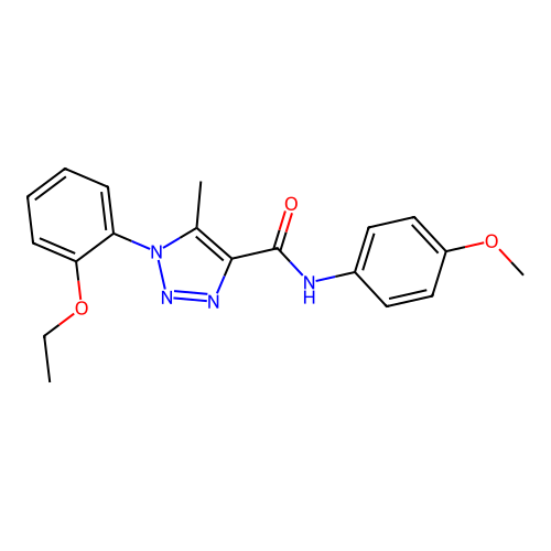 1-(2-ethoxyphenyl)-N-(4-methoxyphenyl)-5-methyl-1H-1,2,3-triazole-4-carboxamide structure