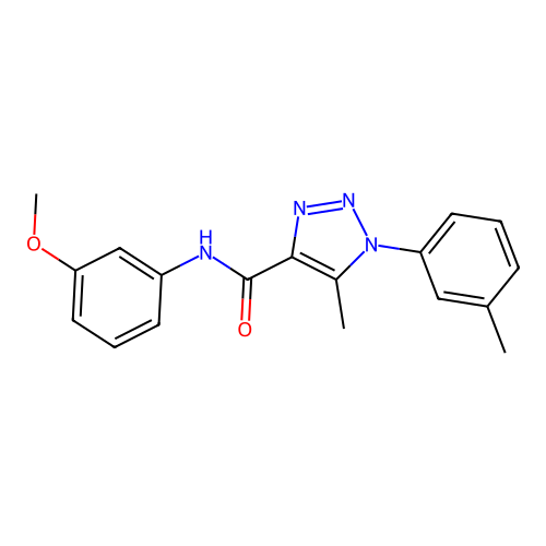 N-(3-methoxyphenyl)-5-methyl-1-(3-methylphenyl)-1H-1,2,3-triazole-4-carboxamide structure