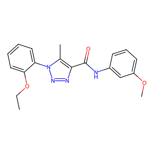 1-(2-ethoxyphenyl)-N-(3-methoxyphenyl)-5-methyl-1H-1,2,3-triazole-4-carboxamide structure