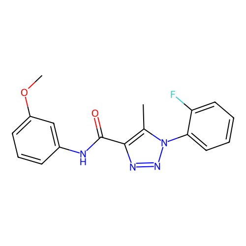 1-(2-fluorophenyl)-N-(3-methoxyphenyl)-5-methyl-1H-1,2,3-triazole-4-carboxamide structure